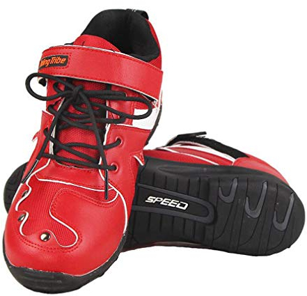 MRDEAR Motorradschuhe Sneaker, Motorradstiefel Herren Motocross Schuhe Sportschuhe Motorrad Stiefel Rutschfest Atmungsaktives Turnschuhe Sport Freizeitschuhe, Schwarz/Weiß/Rot (42 EU,Rot)