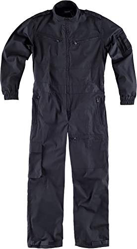 Work Team Buzo Multibolsillos. Mono de Trabajo mecánico o Industria. Tejido Ripstop, antidesgarro y de Alta Resistencia. Negro L