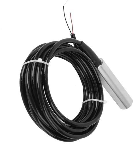 Agatige Liquid Level Sensor, TL‑136 Throw in Type Water Level Sensor Detector, DC24V 4-20mA Submersible Liquid Level Sensor Transmitter for Water Gas Oil (Range 0‑2 M)
