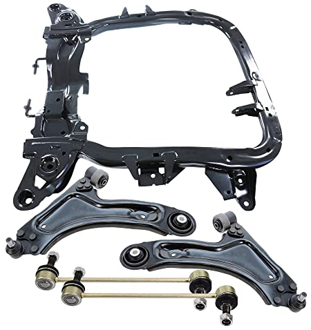 BESTPRICE 1x Achskörper vorne Motorträger, 1x Querlenker links, 1x Querlenker rechts, 2x Koppelstange Kompatibel mit OPEL MERIVA A Großraumlimousine (X03)
