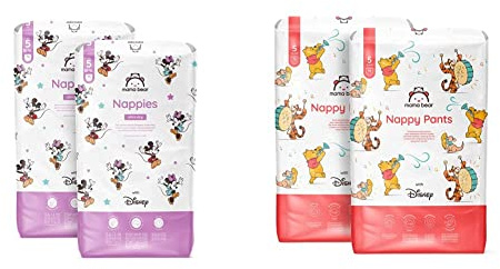 Mama Bear - Disney - 140 Windelhöschen - Größe 5 (12-17 kg) - MONATSBOX & - Disney - 152 Ultra-Dry-Windeln - Größe 5 (10-16 kg) - MONATSBOX