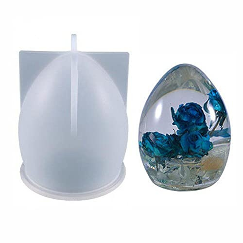Wudaizhi Egg Resin Mold, Egg-shaped Resin Mold, Large Eggs Ball Silicone Resin Molds, Oval Resin Molds for Diy Resin Art Table Lamp Home Decoration, Valentine, Easter