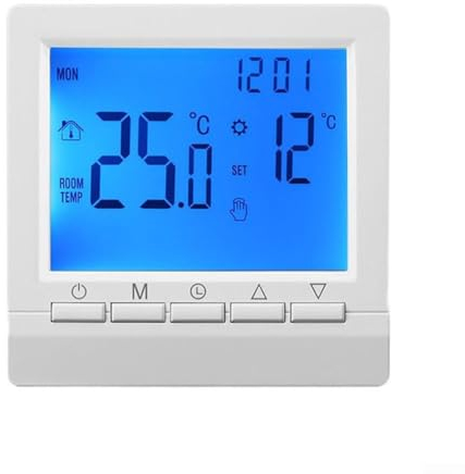 Termostato programable 3A regulador de temperatura ambiente digital para calentamiento del hogar para caldera de gas, para control de temperatura (2 piezas)