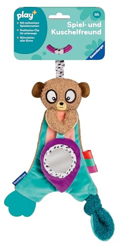 Ravensburger Suricat crépitant 4852 Play+, Couette pour se câliner et s'endormir, Aide à la Dentition, Jouets pour bébés à partir de 0 Mois