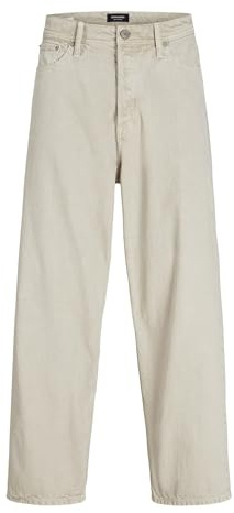 JACK & JONES Man Extra Baggy Fit Jeans JJIRON JJORIGINAL SQ 075 SN Extra Baggy Fit Jeans, Moonbeam, 36W / 34L