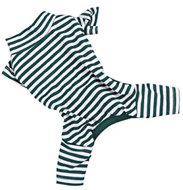 BESPORTBLE Strickpullover Für Kleine Hunde Streifendesign Baumwolleoverall Für Haustiere Welpenkleidung Zum Spazierengehen Outdoor-Anzug Xs Grün