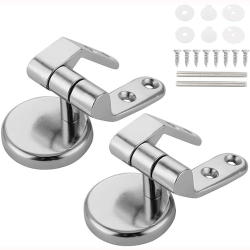 WC-Sitzscharniere mit Absenkautomatik, Ersatz für WC-Sitzscharniere | Rostfreie Toilettensitz-Metallscharniere, Scharnierbolzen | Edelstahl-Toilettensitz-Scharniere, Ersatzteile für Badezimmer-Toilett