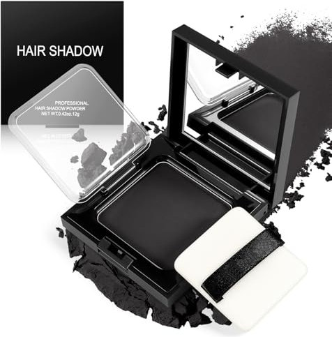 Boobeen Hair Shadow Powder Kit, Hair Root Concealer, Root Touch Up Powder Waterproof Hairline Filler for Cover Hair Color, Thinning Hair, Gray Hair Root