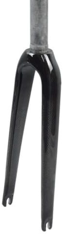 Falträder Starre Gabeln BMX-Vordergabel 14 16 18 20 22 Zoll Carbonfaser C Bremsgabeln 28,6mm 1-1/8 Gerades Rohr Starrgabel 74/100mm Schnellspanner Fahrräder Harte Gabel(Gloss Black A,74MM_16IN)