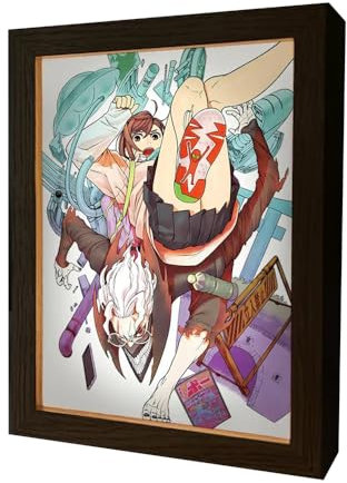 Zhongkaihua Dan DA Dan Ayase Momo beleuchtete Holz-Lichter, Spiegel, 3 Farben, Touch-Bedienung, handgefertigt, Anime für Weihnachten, Raumdekoration, Schreibtisch, Kunst, Geburtstagsgeschenk