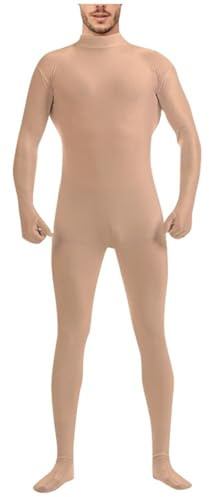 Hanraz Ganzkörperanzug Kostüme Für Erwachsene - Festivals Unisex Cosplay Onesie Zentai Suit Hautfarbener Pink Panther Kostüm Catsuit Fasching Karneval
