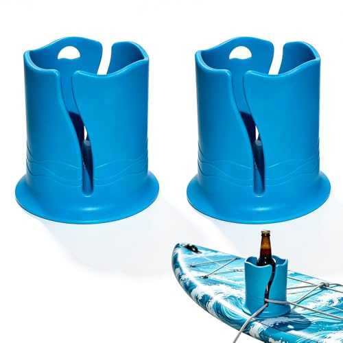 mizikuu 2 PCS Paddle Board Getränkehalter, Kajak Wasserflaschenhalter Stand Up Paddle Board Zubehör Multifunktionaler Surfbrett Anti Umkipp Cup Paddleboard Ottle Halter Universeller für Meisten Tassen