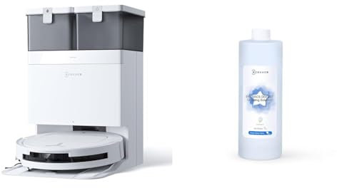ECOVACS DEEBOT T50 OMNI Robot Aspirapolvere Lavapavimenti, Bianco, con soluzione detergente 1L *3