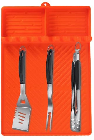 Ranley Alfombrilla protectora de silicona lavable para barbacoa, protector impermeable para barbacoa, almohadilla para hornear, picnic, cocina, cocina