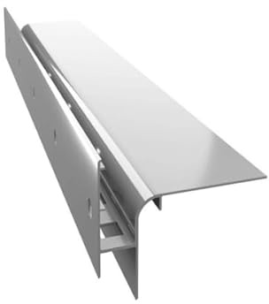 Renoplast® Perfil de Alero de Aluminio W30R+ 200cm Gris | Acabado de Terrazas y Balcones | Suelos Ventilados Elevados | Sistemas de Drenaje de Agua | Perfil Angular | Protección contra la Corrosión