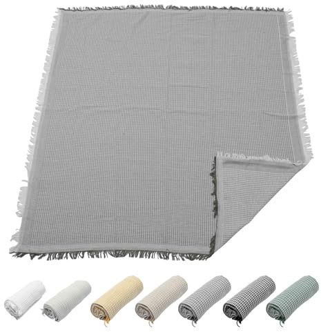 CAPASTEC Picknickdecke, Outdoor-Decke, Strandtuch-Decke, 30% Baumwolle 70% Polyester Stranddecke, Picknick Camping Notwendigkeiten, 180x180cm, Grau