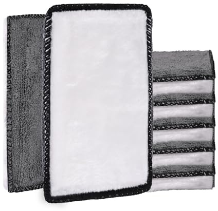 6 Pcs Scrub Pads Car Detailing, Car Sponge, Double Sided Reusable Interior Cleaning Sponge, Car Wash Sponge for Leather Plastic Upholstery Seats and Panels