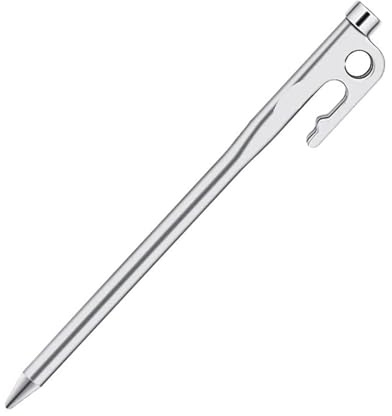 Metallische Bodennägel, Campingzubehör 20/25/30/35 cm Zeltheringe Edelstahl Outdoor Zeltnägel Bodennagel Zeltausrüstung Werkzeug 1 Stück(20CM)