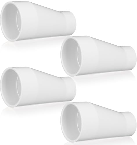 Pushglossy 4 Pcs 3 x 2 PVC Pipe Fitting Schedule 40 Compatible with 429-e Series Eccentric Reducer Coupling Suitable for High-flow Capacity, Plumbing, Irrigation, Pool, Spa, White