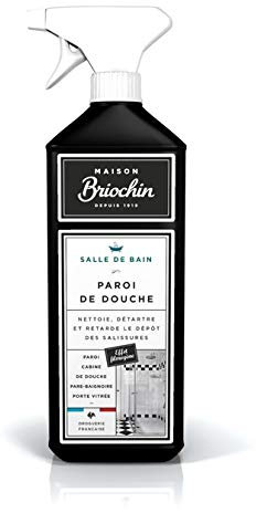 MAISON BRIOCHIN - Nettoyant Paroi de Douche - Nettoie, Détartre, Elimine les résidus de Savon - Effet Filmogène - Fabriqué En France - 750mL