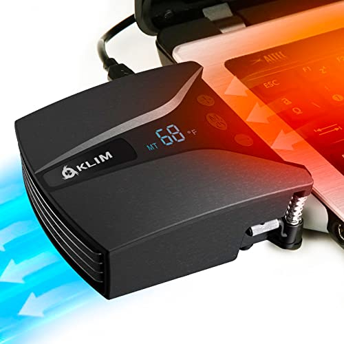 KLIM Tempest | Ventola PC Portatile esterna | Innovativa ed Efficace | Indicatore Temperatura + Modalità Manuale/Auto + 4000 RPM | Compatibile con Base di Raffreddamento pc portatile | NOVITÀ