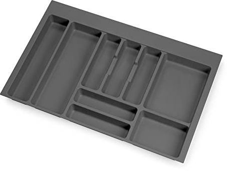 Solmer LTD Optima Cutlery Tray Inserts Kitchen Drawers Grey Plastic Various (800mm = A-718 x P-424mm)