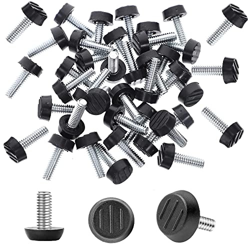FAURAPMNG Lot de 70 Pieds de Nivellement Réglables M6 pour Meubles - Vis Filetées pour Table, Chaise et Autres Meubles