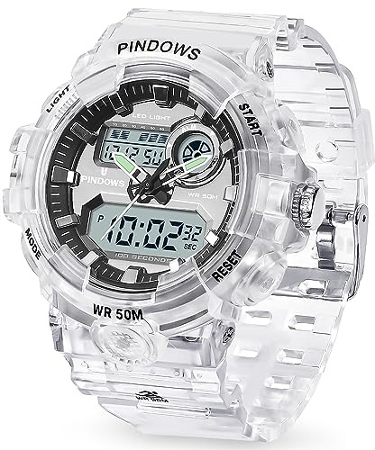 Orologio Donna Orologio Digitale Sportivo Per Donna Adolescente,7 Colori Luce LED,Grande Display Analogico Digitale Orologio Impermeabile con Allarmi,Cronometro,Suoneria Oraria Orologio Multifunzione