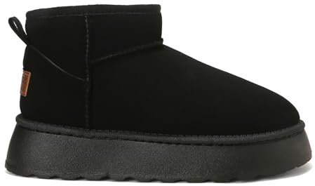 starflare Bottes d'hiver pour femmes, Bottes d'hiver chaudes et douillettes, Bottes classiques d'hiver en fourrure pour l'extérieur, Bottes d'hiver pour femmes Bottes neige pour femmes, Noir , 41 EU