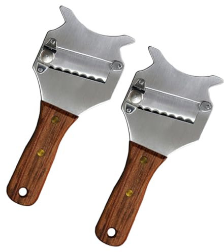 PRETYZOOM 2pezzi Affettatrice Formaggio in Acciaio Inossidabile Raschietto Per Cioccolato Multifunzionale Utensile Da Cucina Rustproof Per Taglio Fine e Pratico
