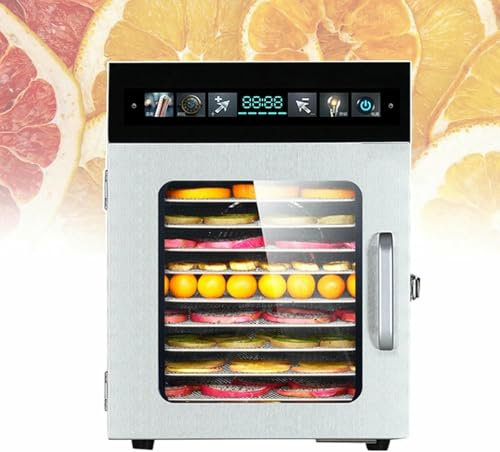AFLEPCBRQ Food Dehydrators with 24H Timing | Electric Food Dryer Machine 400W/1000W Stainless Steel Dehydrator Machine for Drying Jerky Fruit Vegetable | 195 * 280mm/285mm*385mm Grid Size,8-Layer