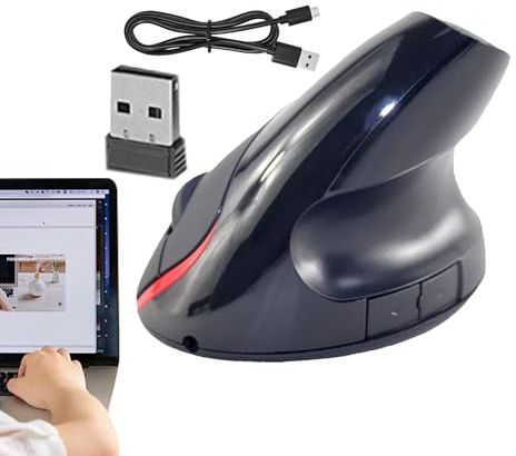 Souris Verticale Ergonomique | Souris Ergonomique Filaire | Souris Optique pour Droitier | Vertical Souris sans Fil Ergonomique | Souris optique, La souris sans fil à capteur ergonomique et préci