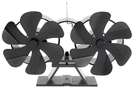 Ventilador de chimenea de 12 motores de ventilador, horno de ahorro de energía, no requiere electricidad, horno alimentado por calor, SF167T, campana de estufa de acero inoxidable, ventilador de