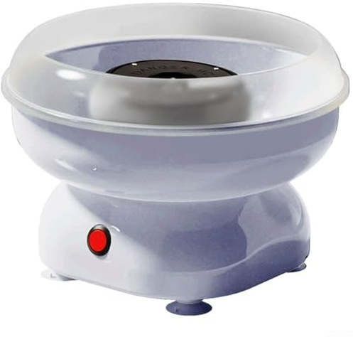 Mini macchina per zucchero filato | Zuccheriera elettrica per bambini | Funzionamento sicuro e silenzioso con base antiscivolo | Per una protezione facile da pulire | Gadget da cucina in metallo per