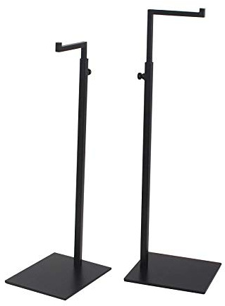 Elitnus Black Bag Handbag Display Stand - Set of 2 Retail Countertop Adjustable Height Purse Display Stands Rack - Metal Purse Display Holder for Trade Show
