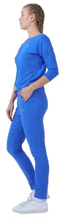 Sportkind Mädchen & Damen Tennis, Fitness, Sport 3/4 Langarm Shirt Loose Fit, atmungsaktiv, UV-Schutz UPF 50+, Kornblumen blau, Gr. 164
