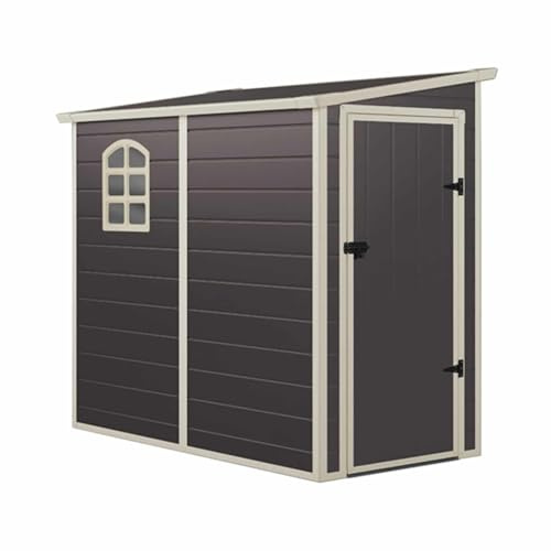GARDIUN KSP38107 - Seitenhaus aus Kunstharz, 2,12 m², 191 x 111 x 195 cm, anthrazit