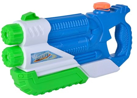 Simba 107276075 - Waterzone Double Blaster Vattenpistol - Waterzone Double Blaster Vattenpistol från Simba Toys med Dubbelstråle och en Räckvidd på 8 meter, 36 cm, Tankvolym: 900 ml, Från 3 år