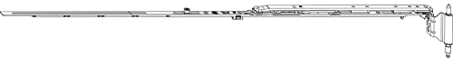Maco MM Winkelbandschere Mammut, Tragkraft 220kg, FFB 671-900mm, 12/18-13mm, Fensterbeschlag rechts, Stahl verzinkt silber