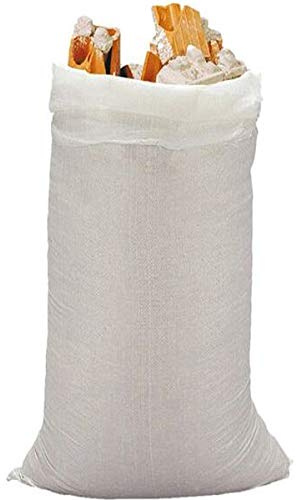 x15 Sacos de escombros rafia • Bolsa saco de recogida reforzada y resistente • Más de 25kg • Grande 80x50cm • 15 unidades