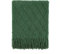 BOURINA Coperta decorativa lavorata a maglia, morbida, in tinta unita, 152 x 203 cm, colore: verde scuro