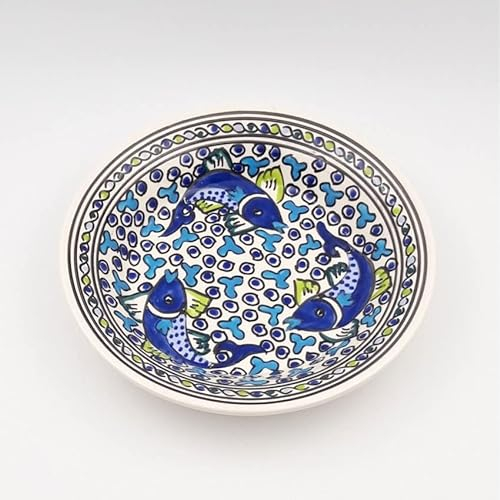 YODECO Piatto fondo Pesci Blu - D 24 cm