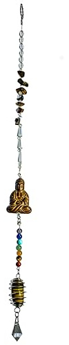 Set de regalo de Buda ojo de tigre 7 chakras piedras preciosas energía sueño atrapador de sol en caja de bambú | felicidad energía armonía