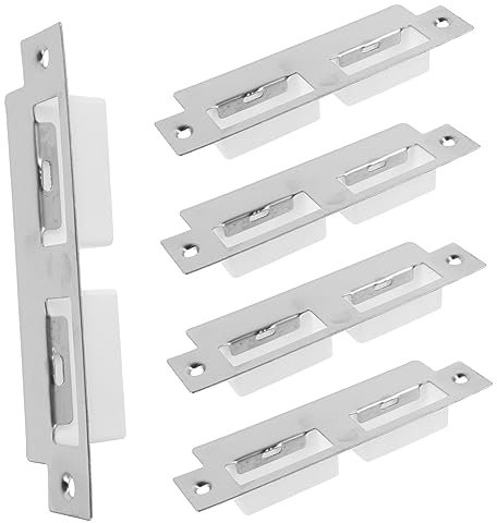 DOITOOL 5 Piezas Placa Guía Puerta Placa De Refuerzo De Cerrojo Kit De Instalación De Cerrojo