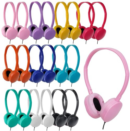 ZNXZXP Paquete de 30 auriculares para niños, para escuela, aula, estudiantes, niños, niñas, adolescentes y adultos, auriculares de computadora, juego de auriculares para estudiantes (paquete de 10
