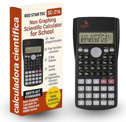Red Star Tec Scientific Calculator SC 216 GCSE & A Level School Calculator for Students Non Graphing Suitable for Business Use