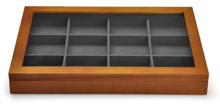 AJYBYUKJ Ringkästchen, Schmuckkästchen, Organizer, große Holz-Schmuckkästchen mit transparentem Deckel, stapelbare Holz-Aufbewahrungsbox, Massivholz-Schmuck-Ringkästen für Schmuck Beauty Comes