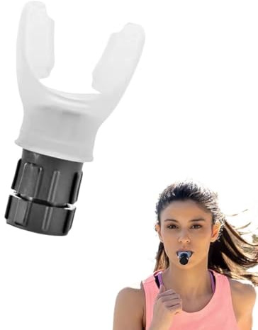 Votvlog Entrenador de Resistencia a la respiración, ejercitador Ligero portátil, Ejercicios de Fitness, hipoxia, Entrenador Muscular con Resistencia Ajustable, fácil de Limpiar(Blanco)