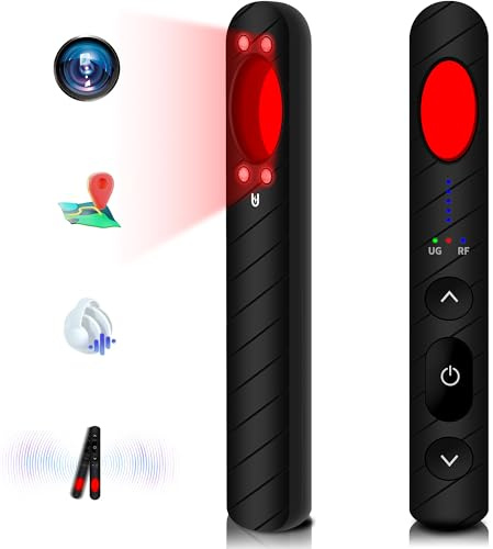 Chujianxi Wanzen Detektor, Versteckte Kamera Detektor, 4-in-1 Hidden Camera Detector, Camera Detector für Funkkameras, Wanzenfinder, Abhörgeräte, Kamera Finder Detektor für Hotel Heim Büro Reisen