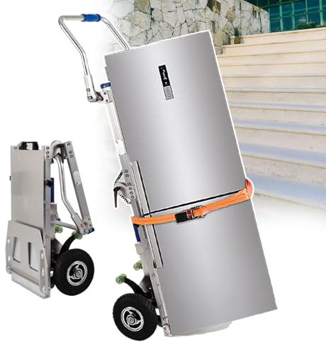 pealiritansemen Electric Stair Climber Sack Truck, Portable Stair Climbing Hand Truck, Can Climb 2,000 Steps On A Full Charge, Max Step Height 230 Mm, For Moving Companies, Warehouses